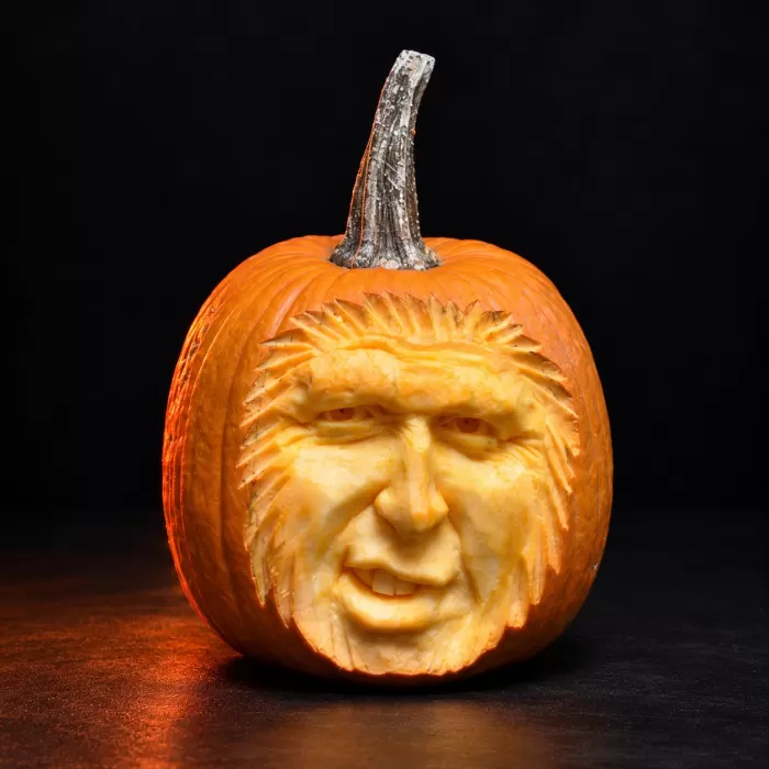 Carved pumpkin, Oct 2014