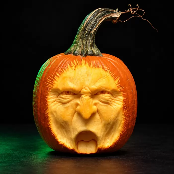 Carved pumpkin, Oct 2014