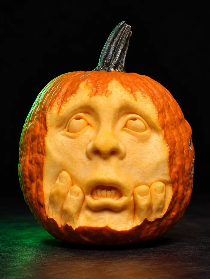 Carved pumpkin, Oct 2015