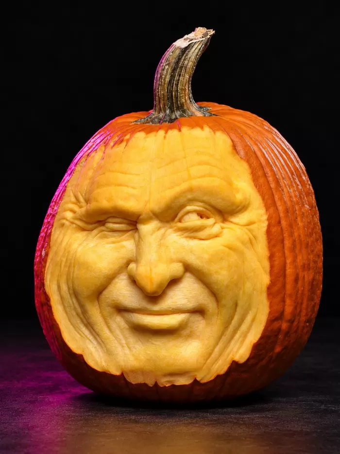 Carved pumpkin, Oct 2017