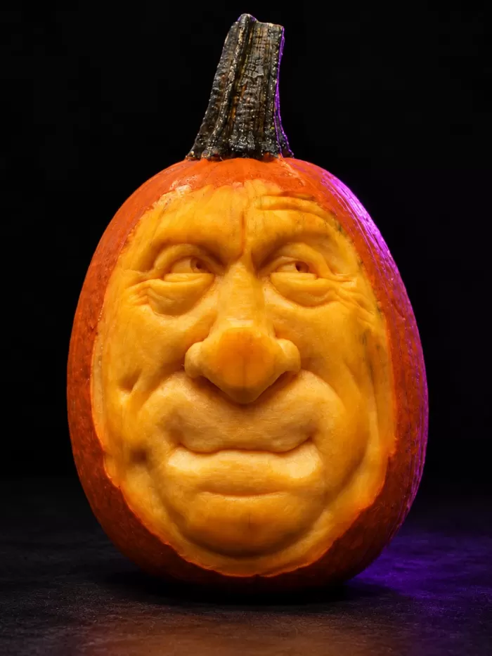 Carved pumpkin, Oct 2017