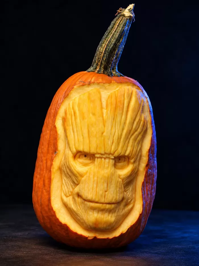 Carved pumpkin, Sept 2018