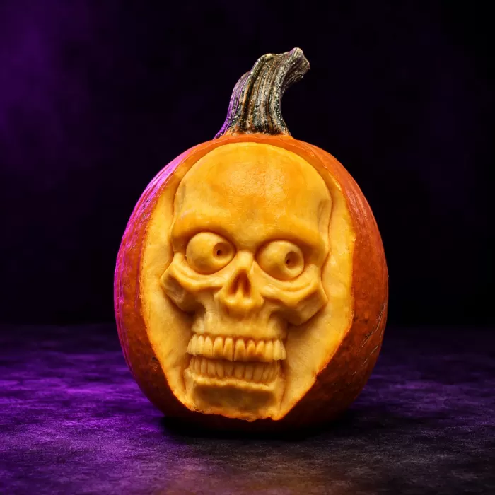 Carved pumpkin, Oct 2018