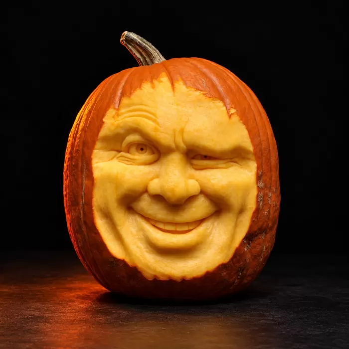 Carved pumpkin, Oct 2018