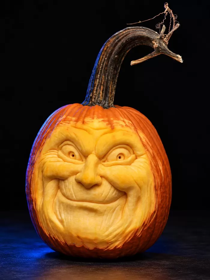 Carved pumpkin, Feb 2020