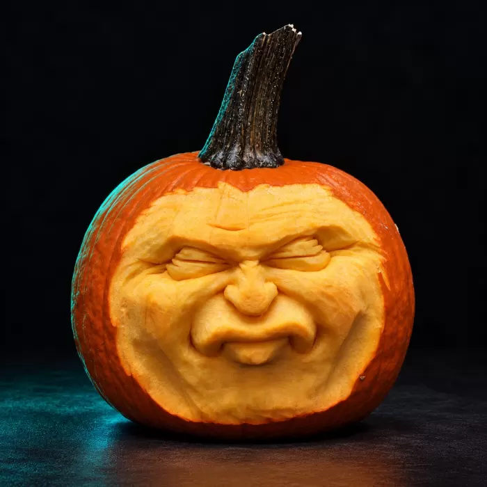 Carved pumpkin, Oct 2020