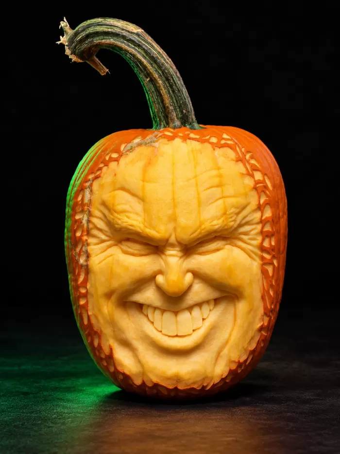 Carved pumpkin, Oct 2021