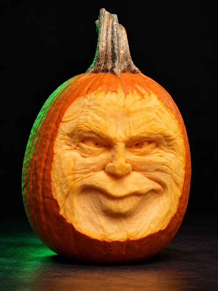 Carved pumpkin, Oct 2023